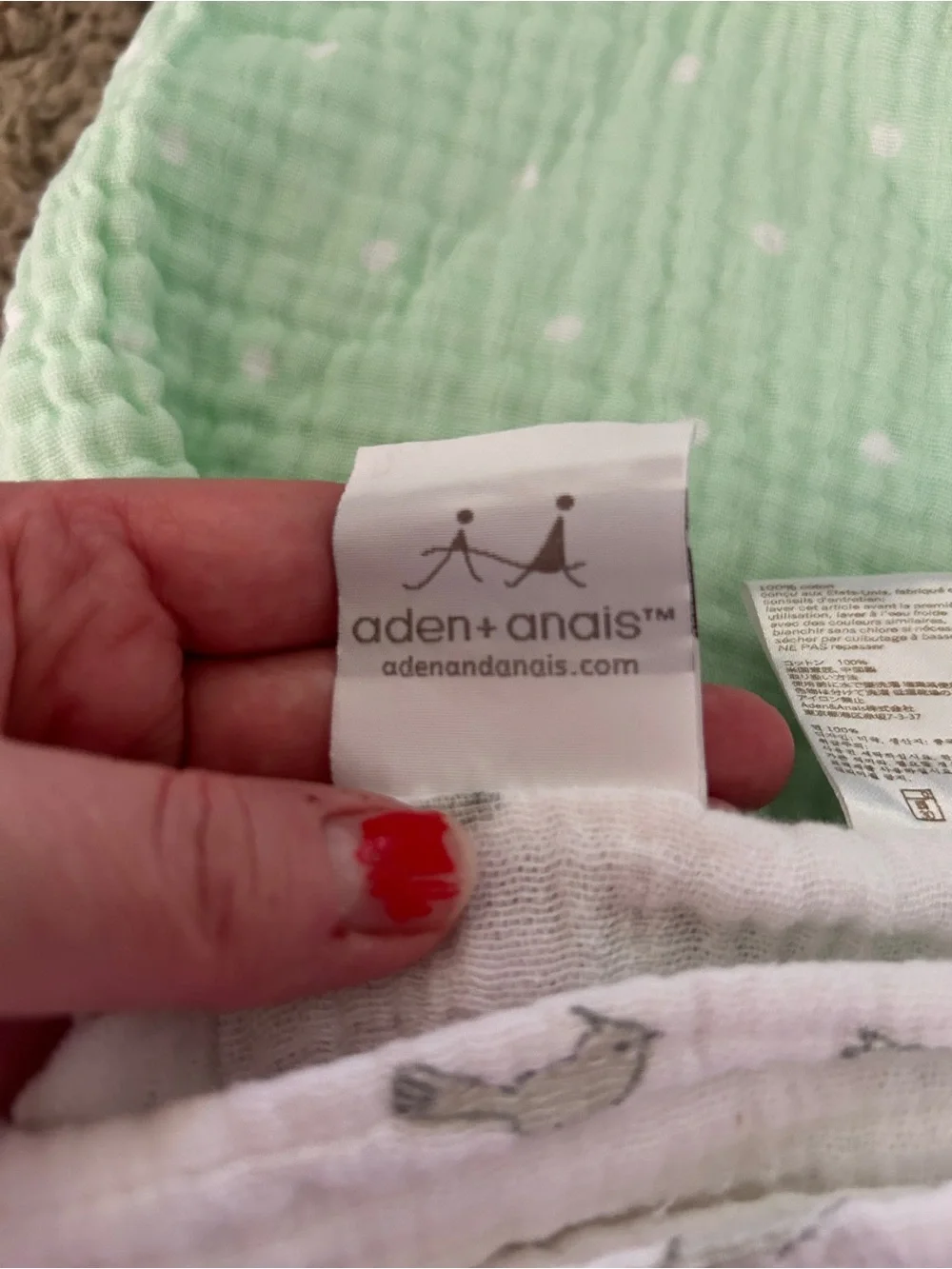 Set of Two Muslin Baby Blankets